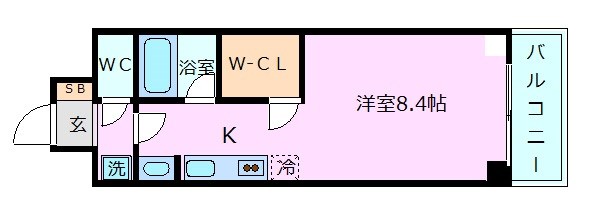 アスヴェル神戸元町海岸通の間取り