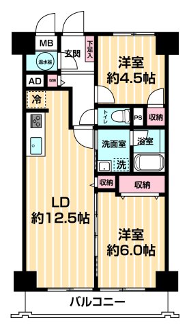 【初台ライオンズマンションの間取り】