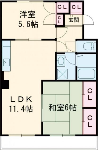 豊川市平尾町のマンションの間取り