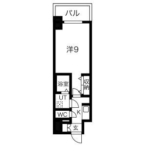 名古屋市東区葵のマンションの間取り