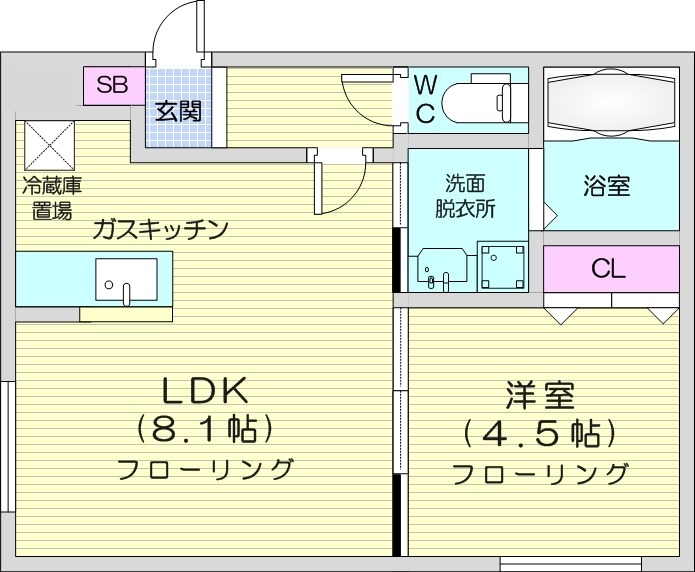 GIRAFFE東札幌の間取り