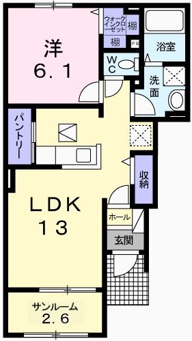 【神崎郡福崎町南田原のアパートの間取り】