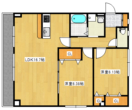 広島市西区古江西町のマンションの間取り