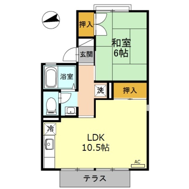 【寝屋川市下木田町のアパートの間取り】