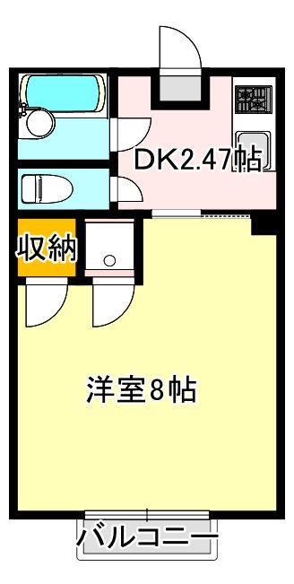 シティ西新B棟の間取り