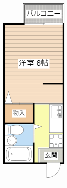 湖南市岩根のアパートの間取り