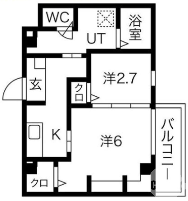 堺市堺区少林寺町西のマンションの間取り