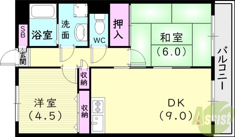 エトワール西神戸の間取り