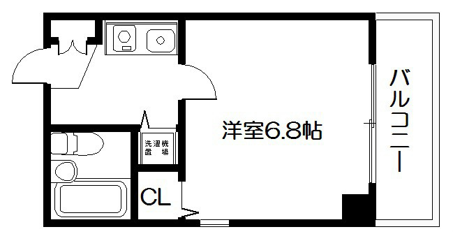 京都市下京区神明町のマンションの間取り