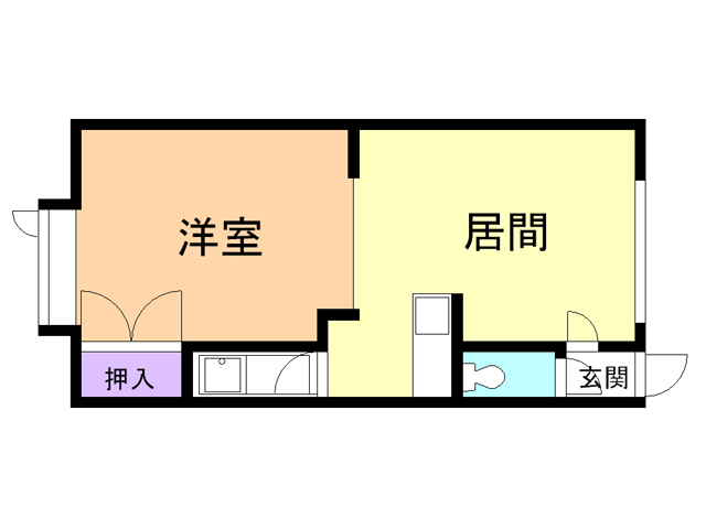 苫小牧市有明町のアパートの間取り