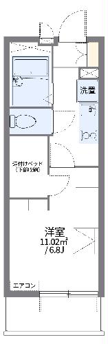 【レオパレス西ノ京円町の間取り】