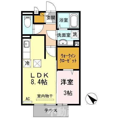 天草市八幡町のアパートの間取り