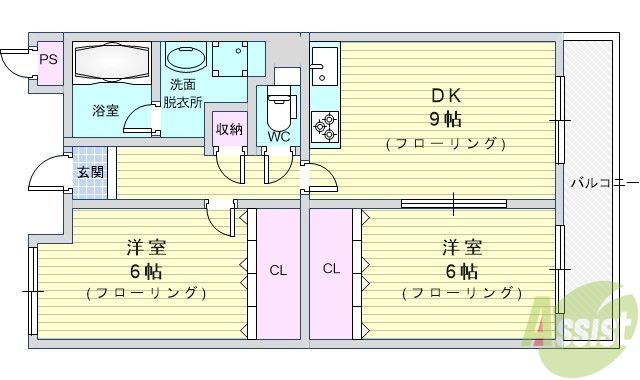 NLC豊中グリーンプレイス3の間取り