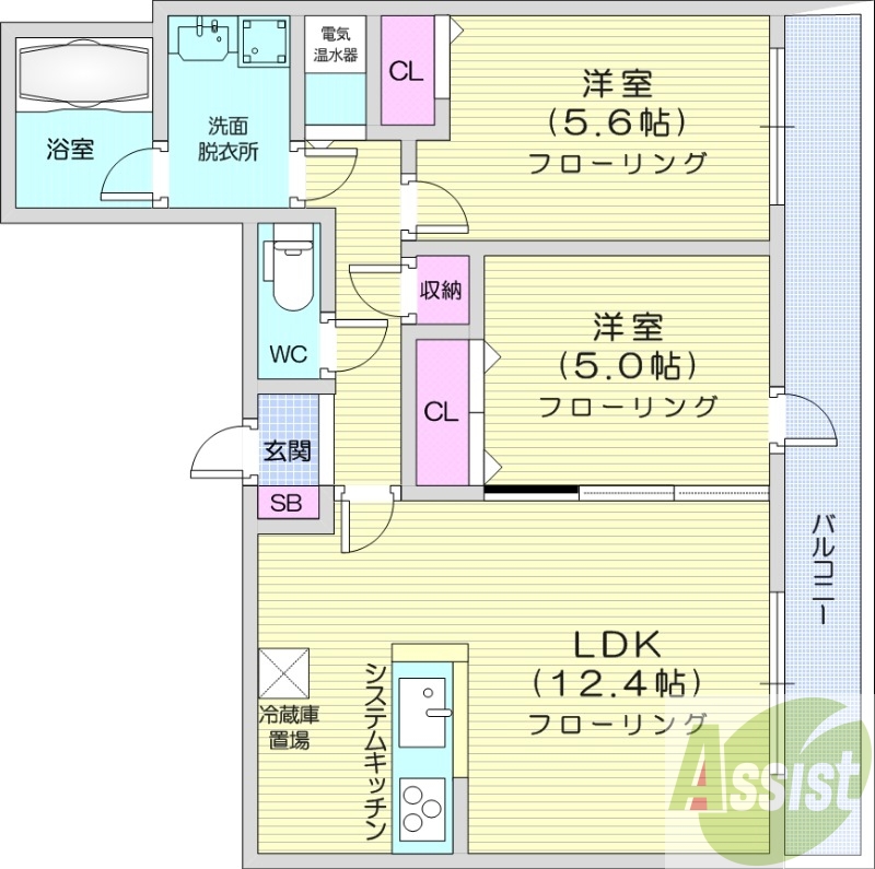 アルファタワー札幌南4条の間取り