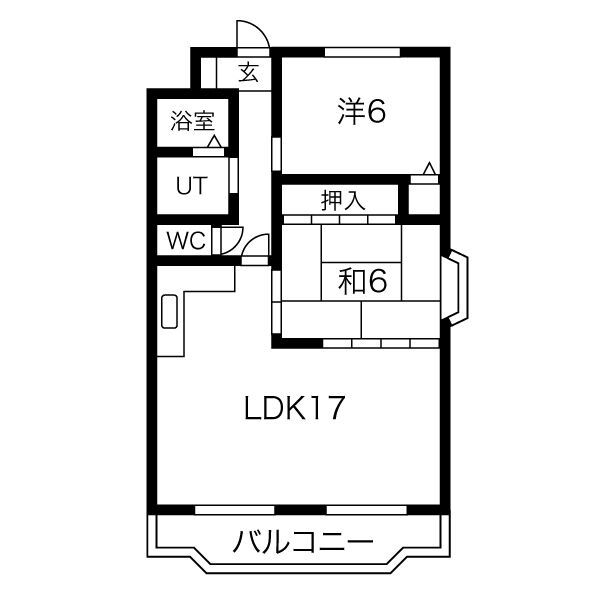 エステイタスＫＮー６の間取り