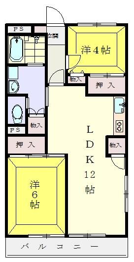 八王子市長沼町のマンションの間取り