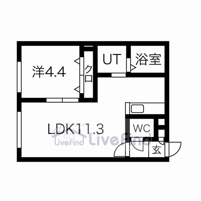 札幌市白石区南郷通のマンションの間取り