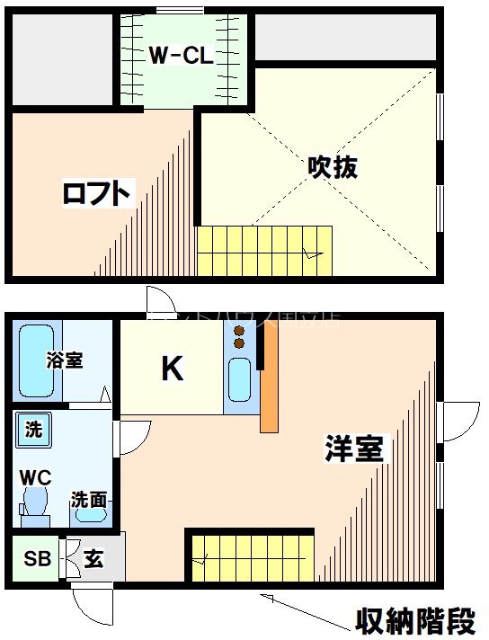 国分寺市東元町のアパートの間取り