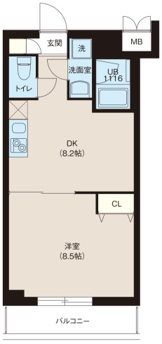 板橋区坂下のマンションの間取り