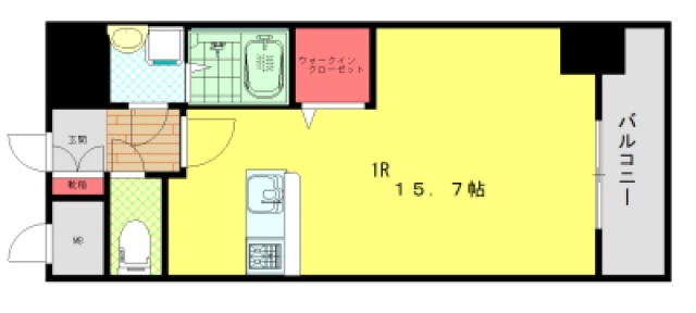 広島市中区小町のマンションの間取り