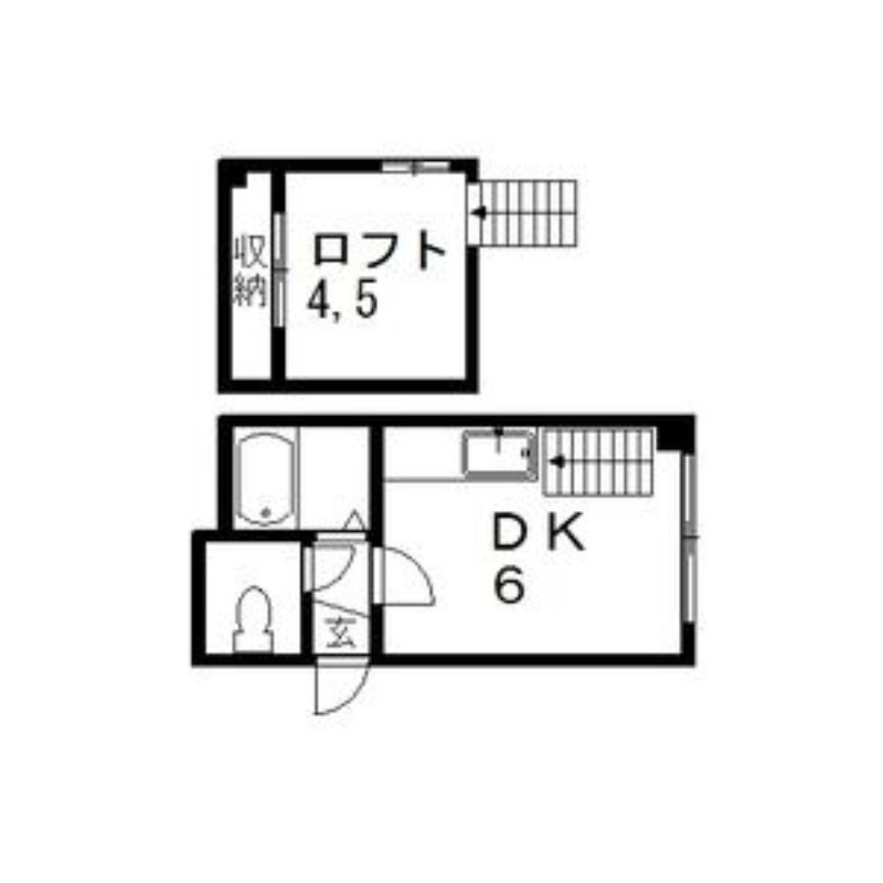 札幌市豊平区平岸四条のマンションの間取り