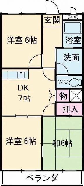 あま市上萱津のマンションの間取り