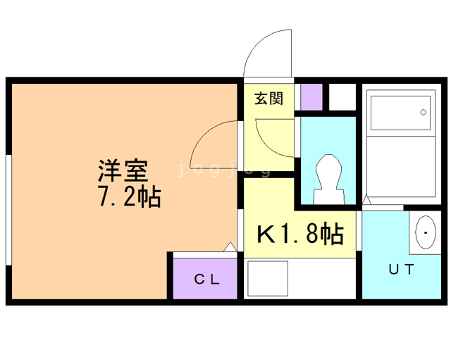 札幌市豊平区中の島二条のマンションの間取り