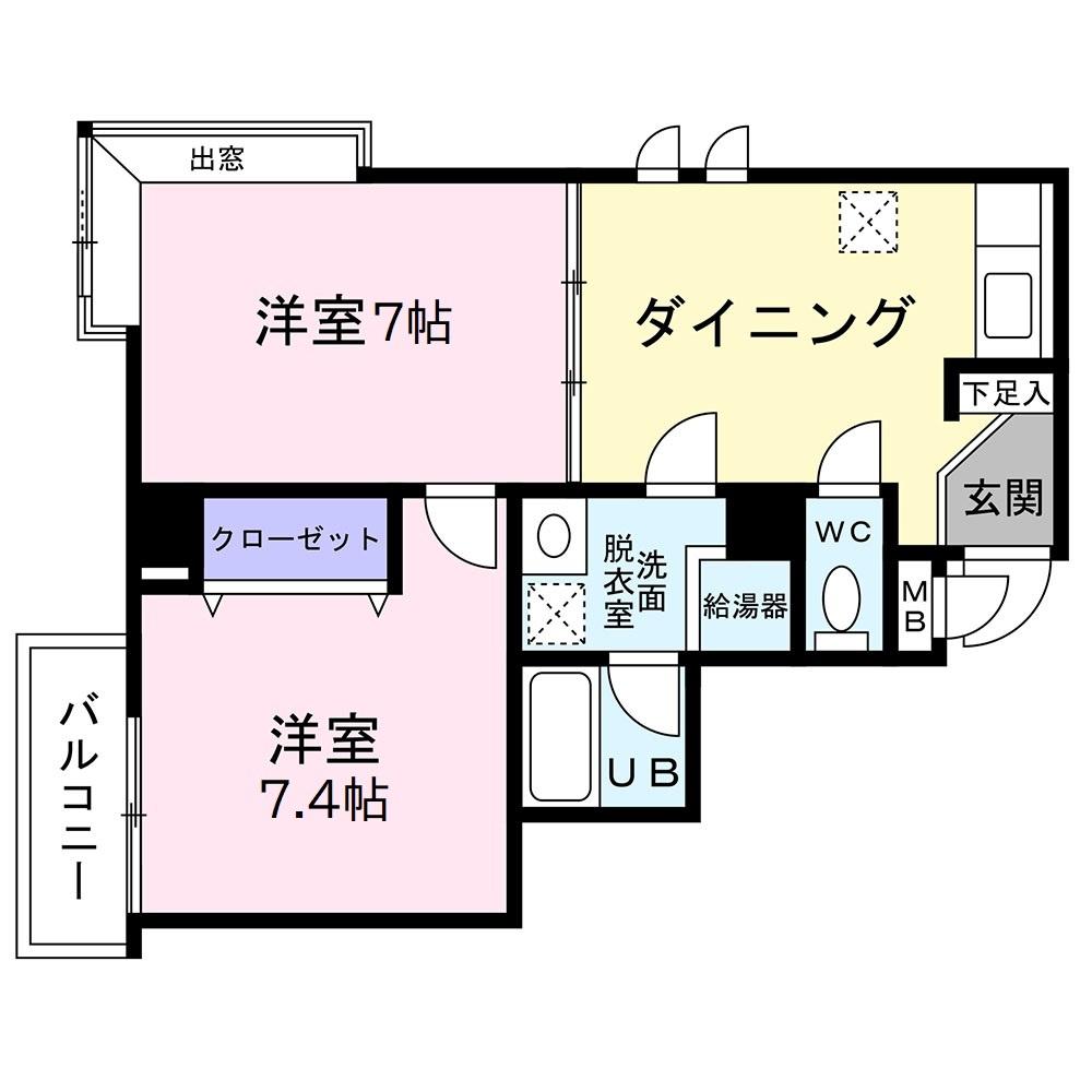 クレセント吉成の間取り