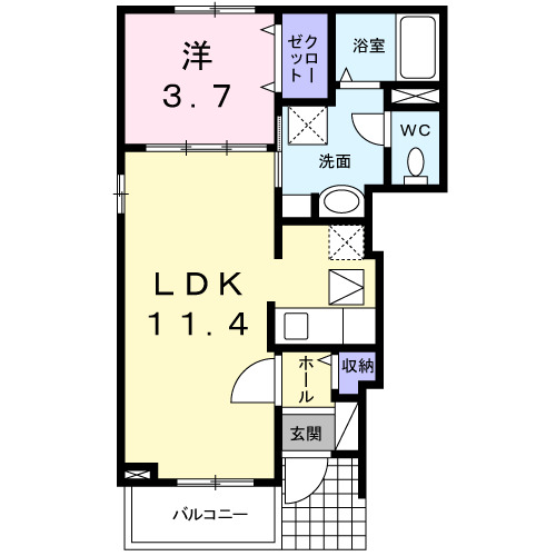 シュテル　ブリーゼの間取り