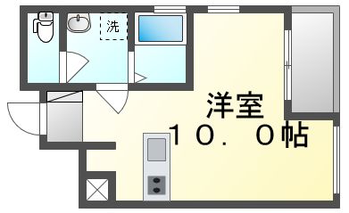 高松市常磐町のマンションの間取り