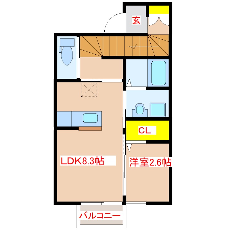 ＣＯＬＺＡ　Ｂ棟の間取り