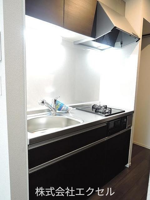 キッチン　ガス2口コンロのシステムキッチンです。