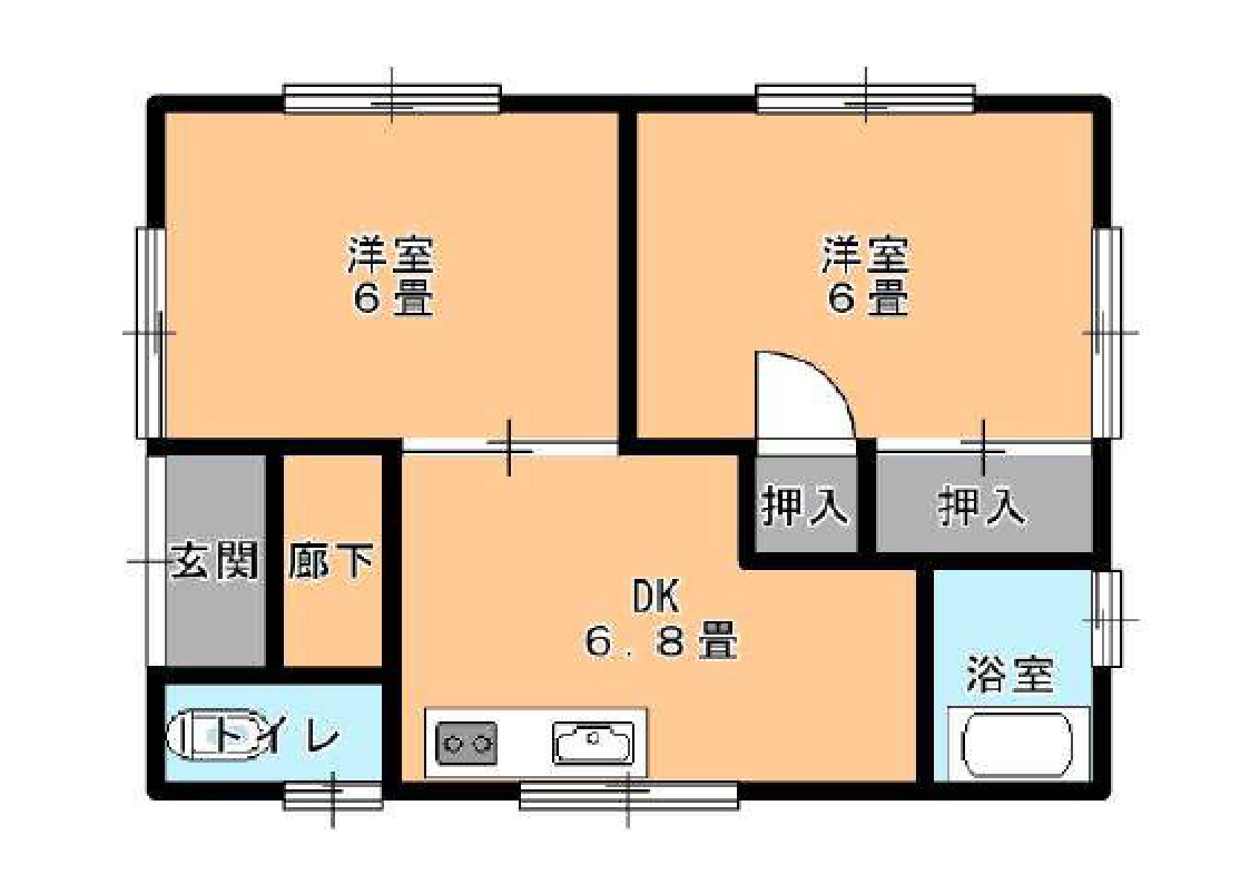 斉藤貸家の間取り写真