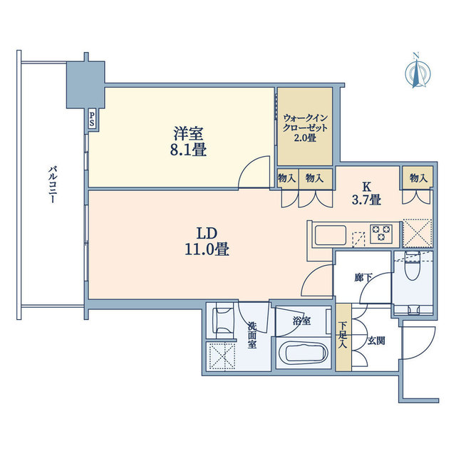 グランドメゾン新梅田タワーTHE CLUB RESIDENCEの間取り写真