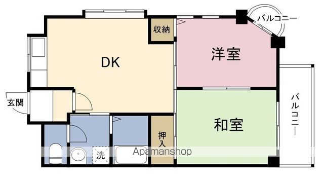 阪神本線 福島駅 徒歩6分 6階建 築37年の間取り写真