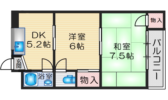 山手町石井マンションの間取り写真