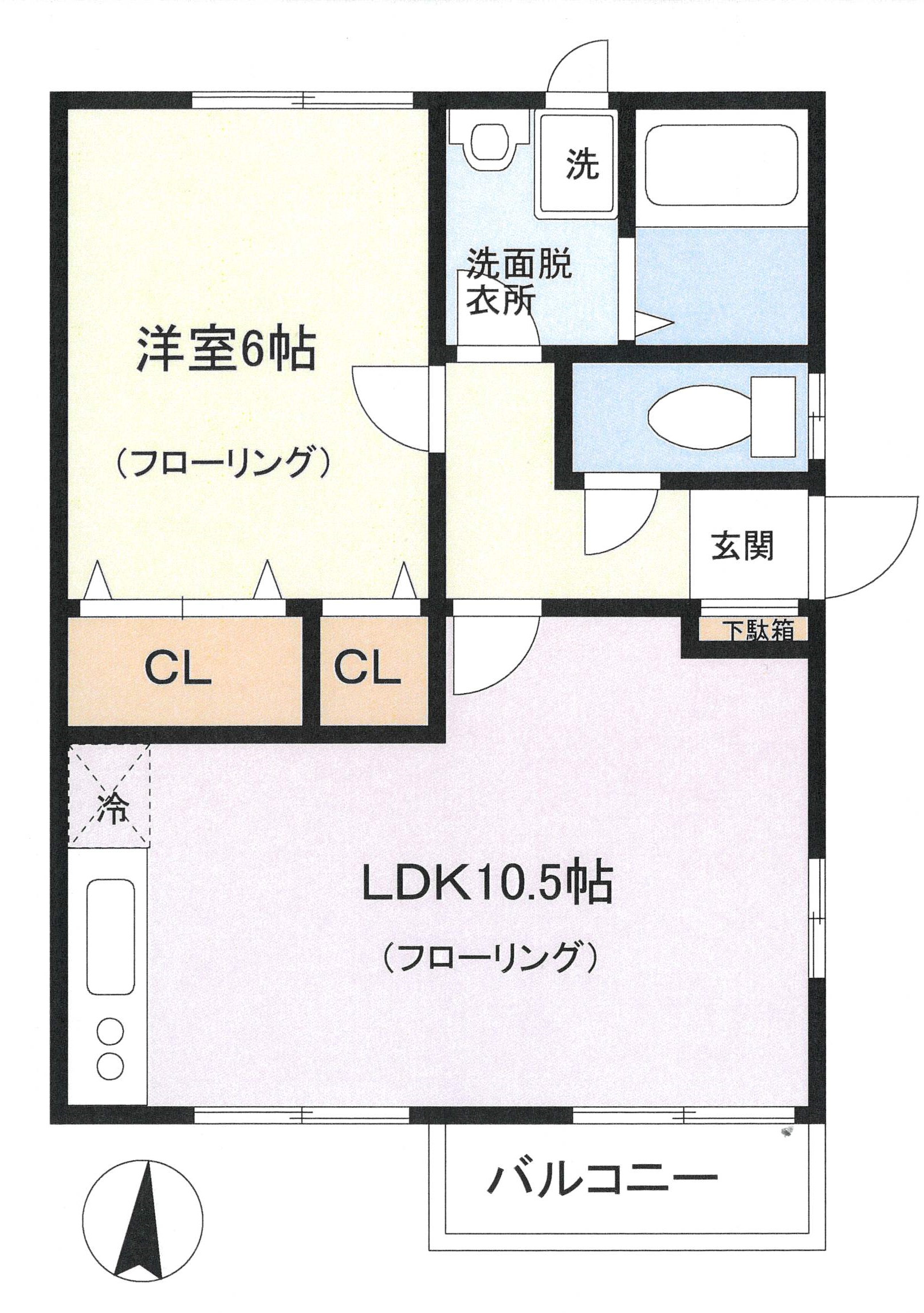 西武有楽町線 新桜台駅 徒歩4分 3階建 築27年の間取り写真