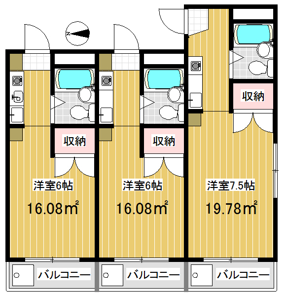 三鷹市井口のアパートの間取り