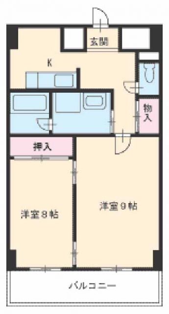 春日井市鳥居松町のマンションの間取り