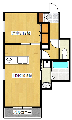 姫路市古二階町のマンションの間取り