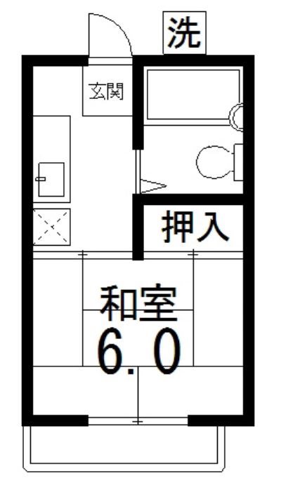 大津市丸の内町のアパートの間取り