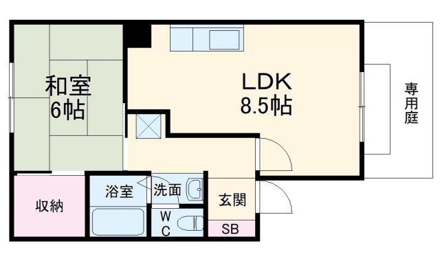 豊中市刀根山のアパートの間取り