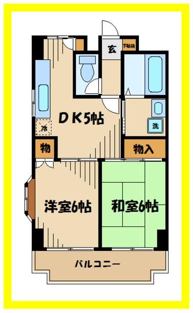 川崎市多摩区宿河原のマンションの間取り