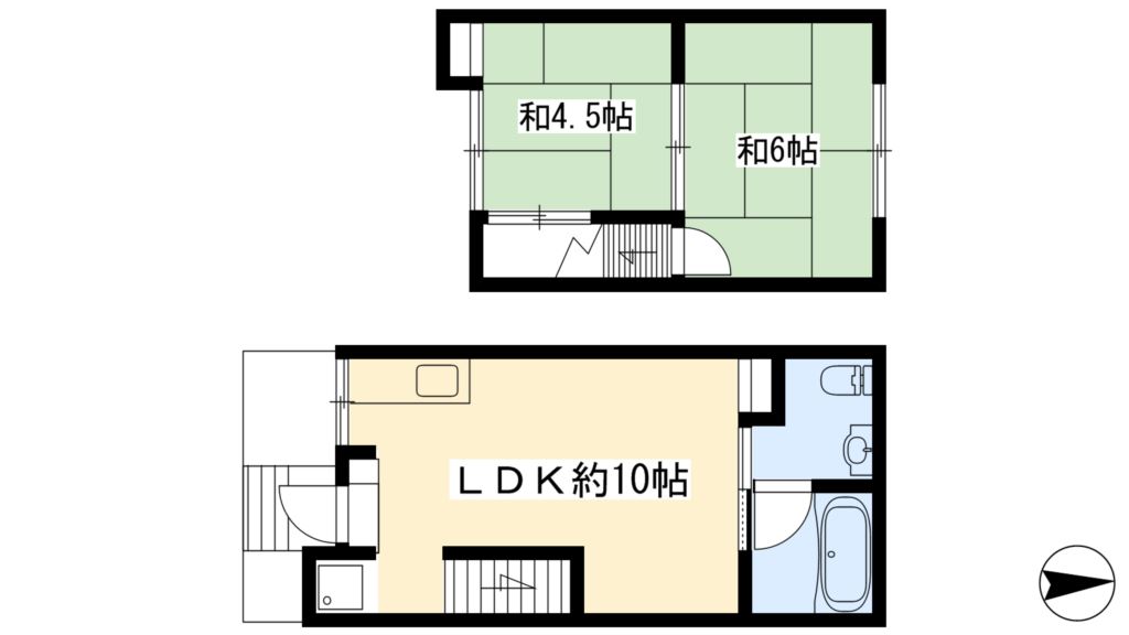 京都府京都市左京区岡崎天王町（一戸建）の賃貸物件の間取り