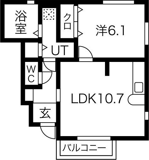 北上市藤沢２１地割【ポールスター C棟】築3年の間取り