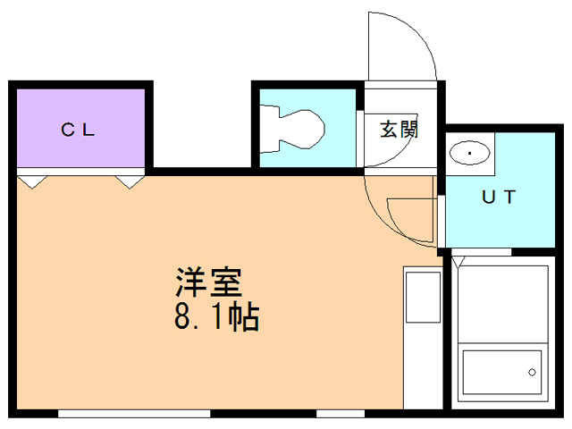 コーポラス１９Ｂ棟の間取り