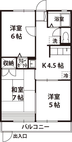 ガーデンヒルAの間取り