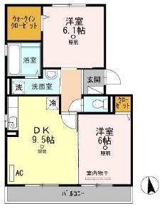 倉敷市広江のアパートの間取り