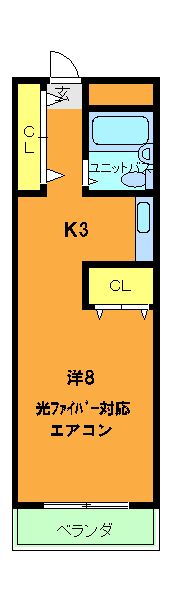 京都市右京区西院西高田町のマンションの間取り