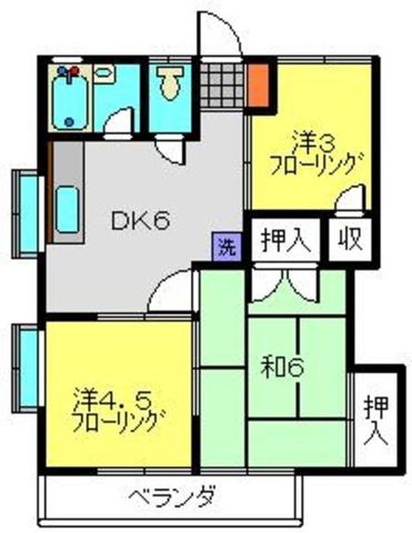 ドエールコスゲC棟の間取り